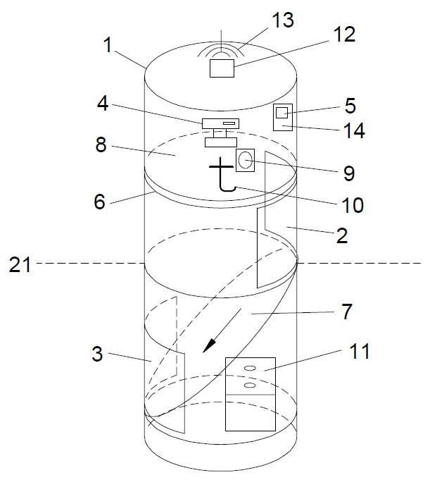 A solid waste collection device and system